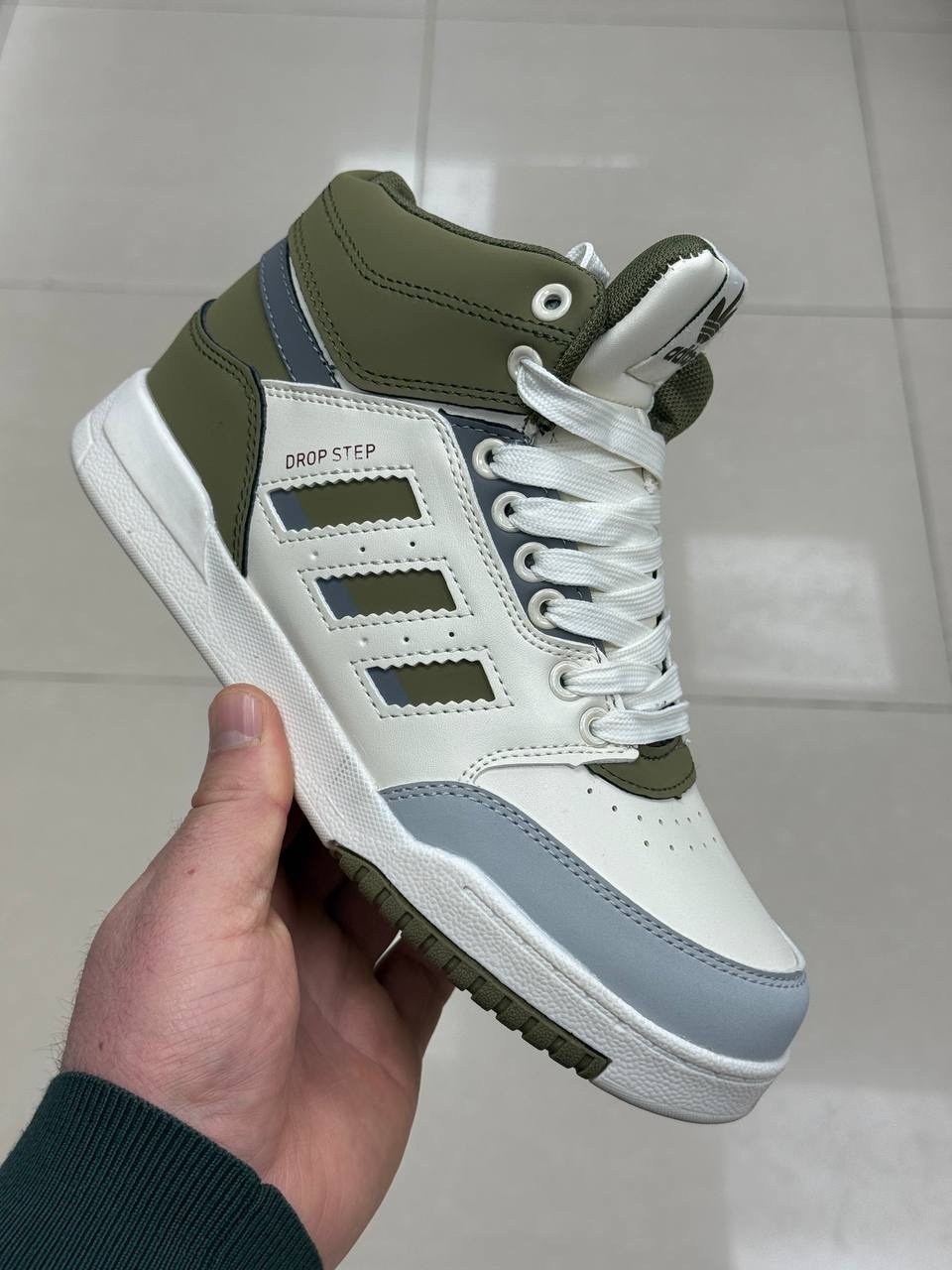 зимние кроссовки adidas,кроссовки и кеды adidas drop step выс бел чер зим,крос adidas drop step выс бел чер зим 2102-5,,мужские зимние кроссовки adidas