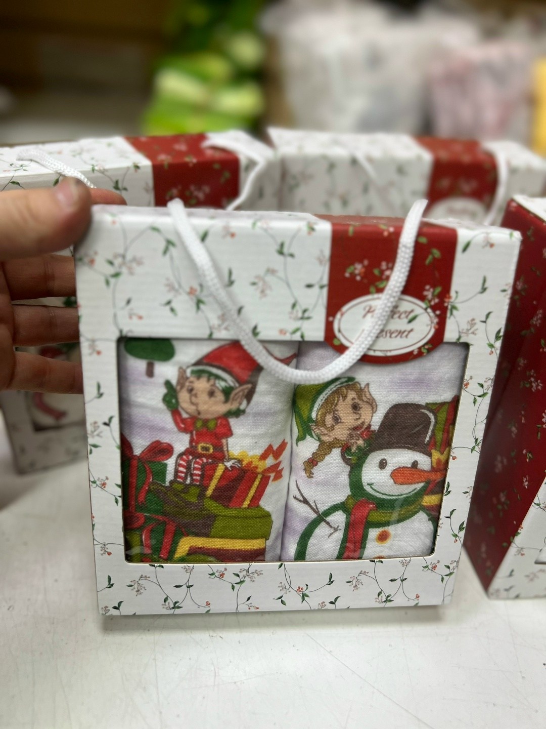 новогодний набор кухонных полотенец,подарочный набор полотенец на новый год,полотенца кухонные набор новогодние с символом,подарочные наборы полотенец,полотенца кухонные набор