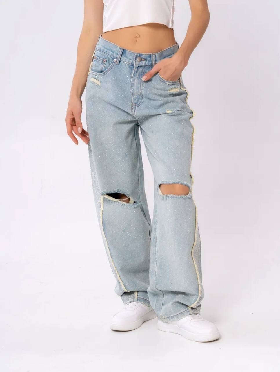 широкие джинсы y2k багги рваные stylers,джинсы женские,джинсы голубой,джинсы брюки,широкие джинсы