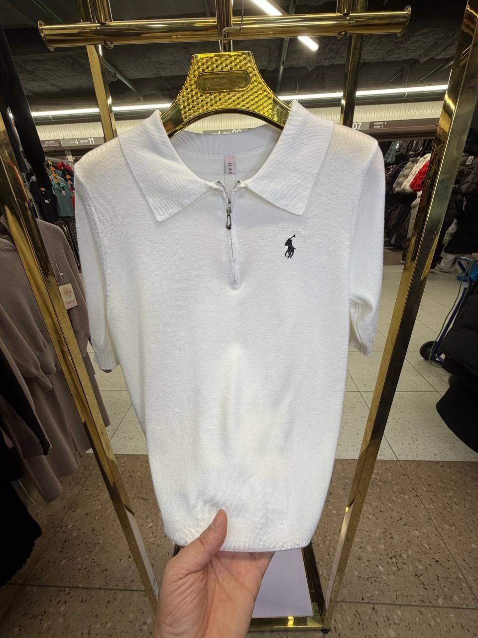 кофточка поло на замке,,сток одежда,поло ральф лорен женское