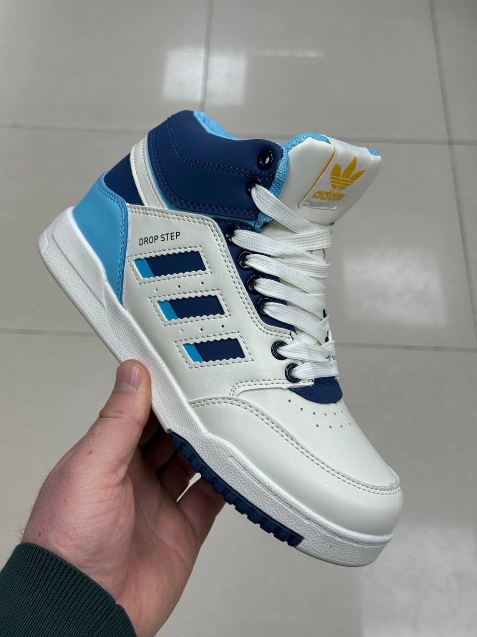 зимние кроссовки adidas,кроссовки и кеды adidas drop step выс бел чер зим,крос adidas drop step выс бел чер зим 2102-5,,мужские зимние кроссовки adidas