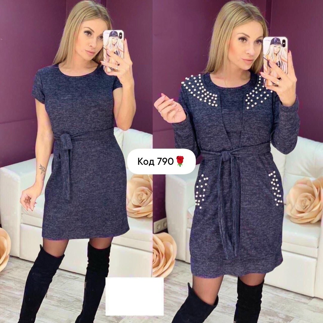 женское платье теплое,платье кардиган,женское платье,платье двойка ангора ,кардиган