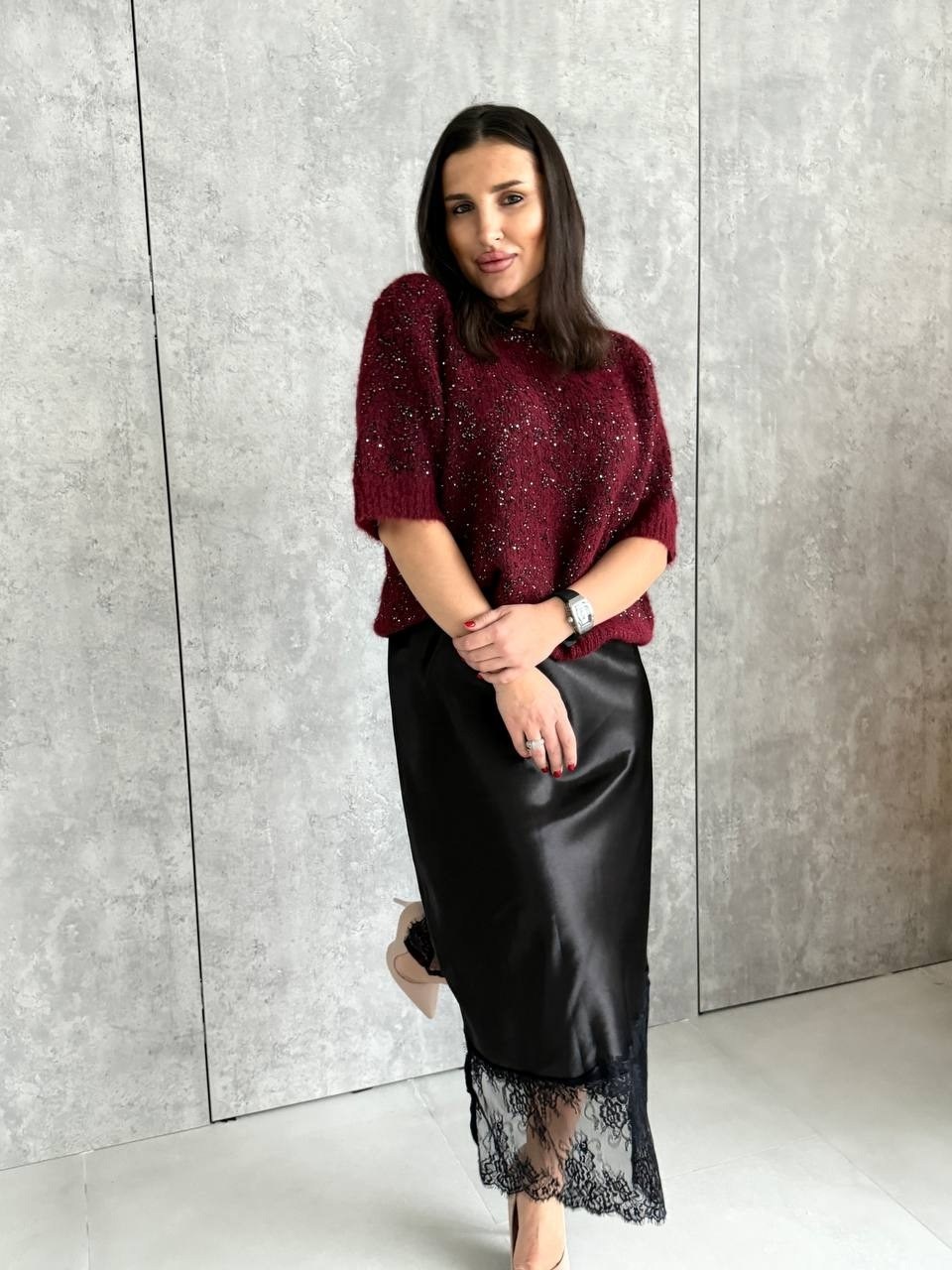 красная юбка макси,платье комбинация с накидкой,юбка женская,юбка с пайетками миди,юбка длинная с пайетками stilva