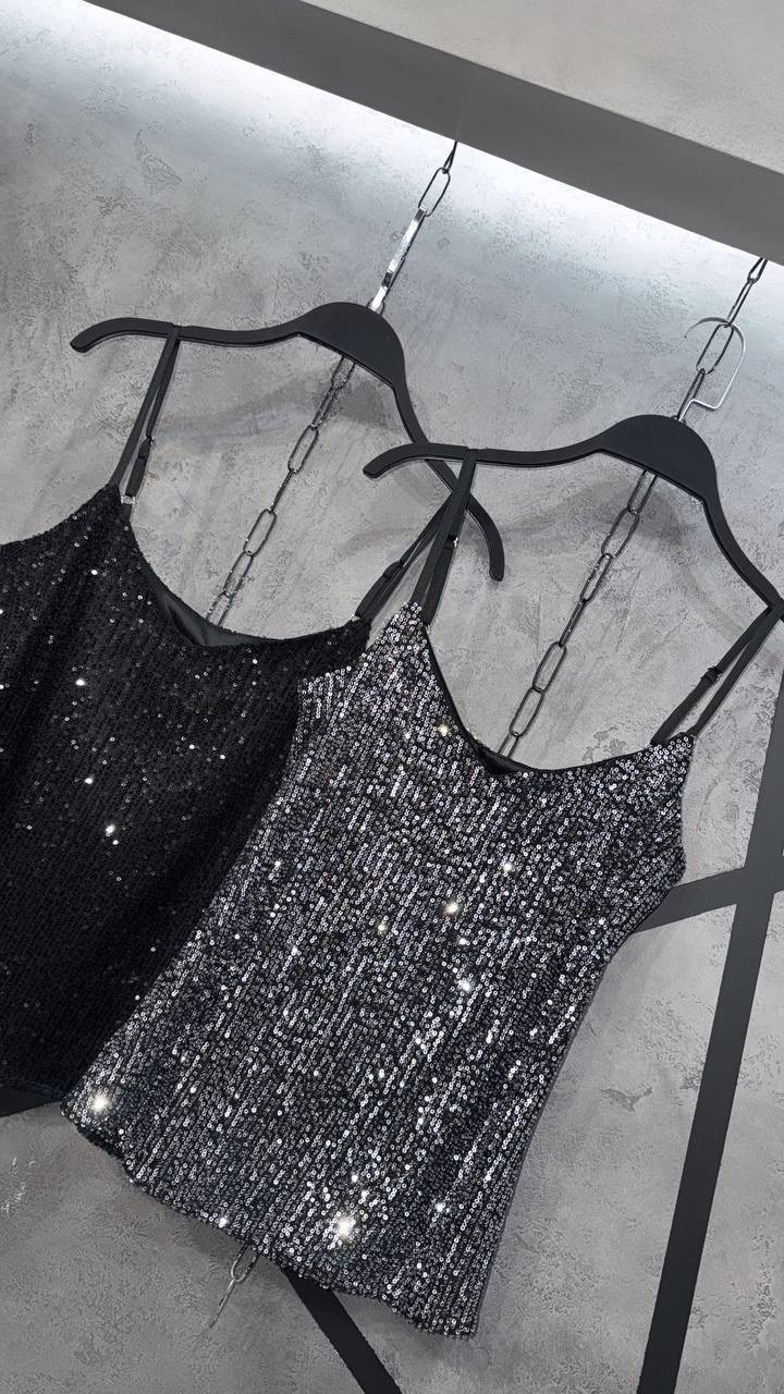 топ с пайетками,блестящий топ,топ с блестками,топ для женщин,топ с пайетками на бретелях