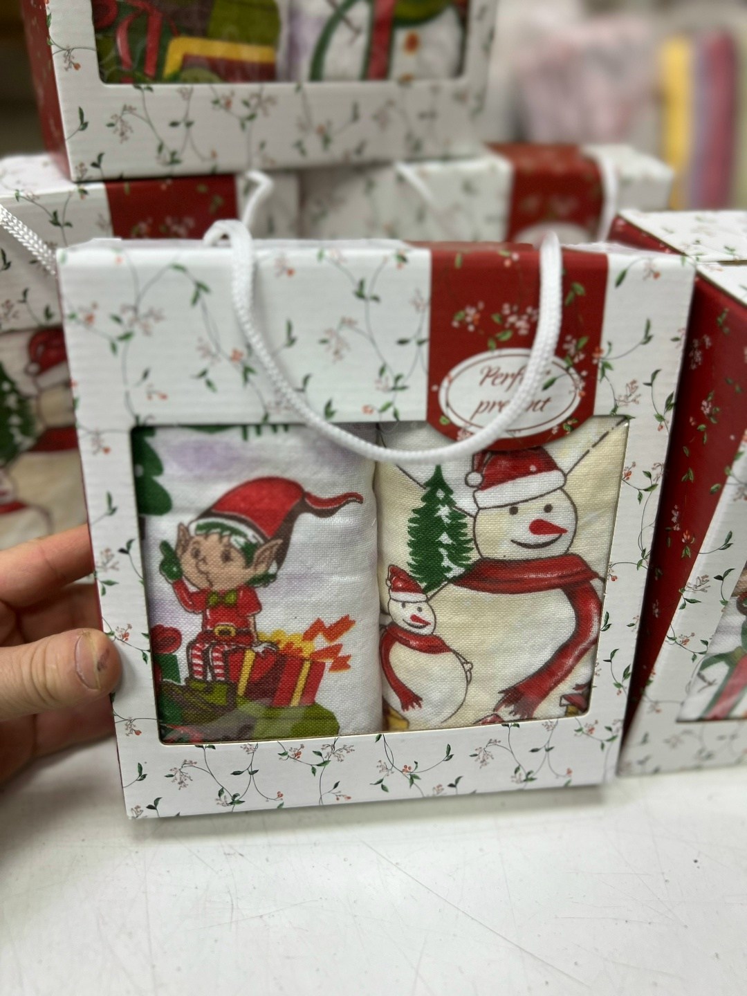 новогодний набор кухонных полотенец,подарочный набор полотенец на новый год,полотенца кухонные набор новогодние с символом,подарочные наборы полотенец,полотенца кухонные набор