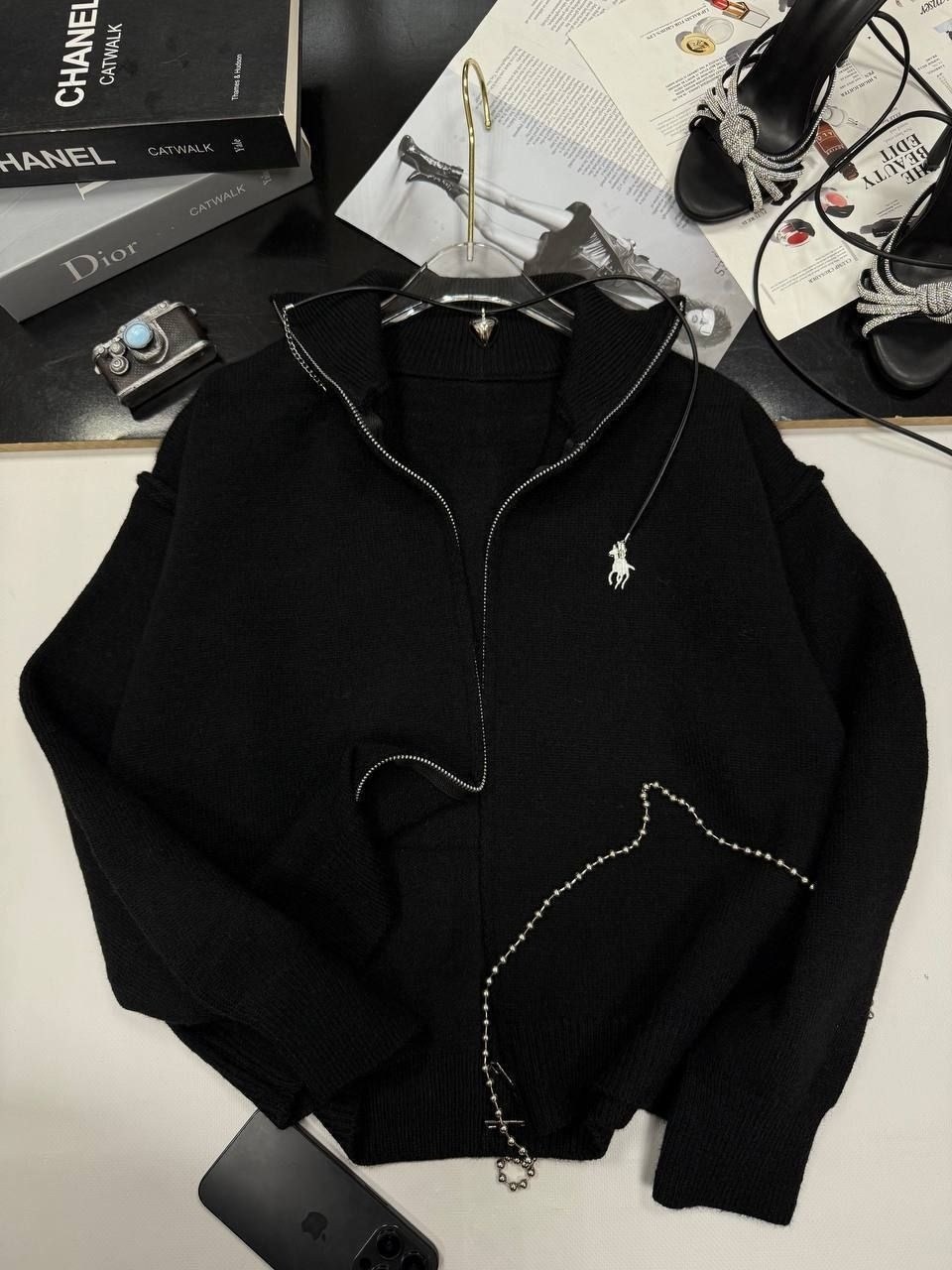 женская кофта,кардиган polo на двухсторонней молнии dina style,кофта поло,кофта,толстовки кофта