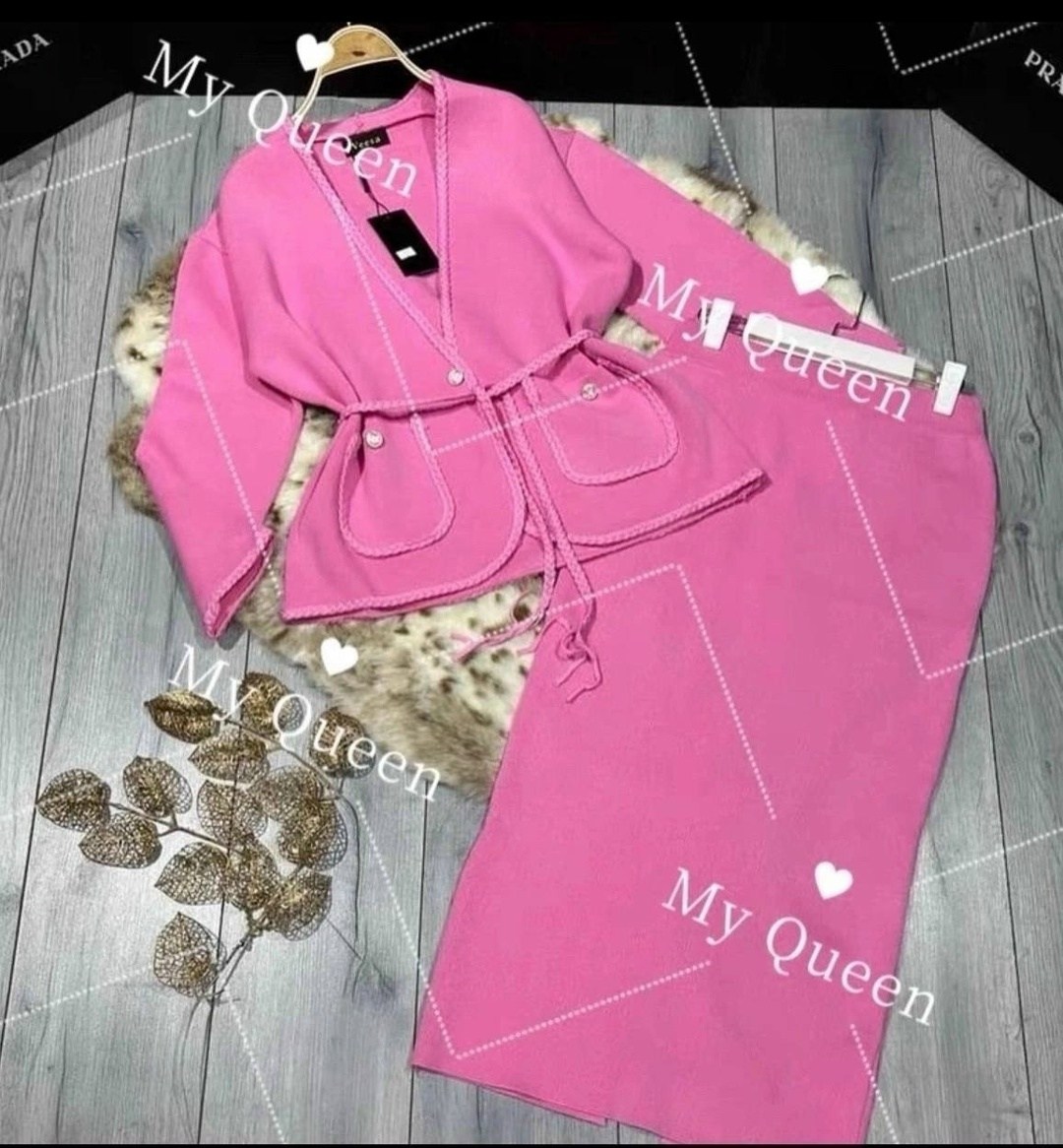 женский элегантный комплект из двух предметов,элегантные женские комплекты,костюм с кардиганом,трикотажный костюм