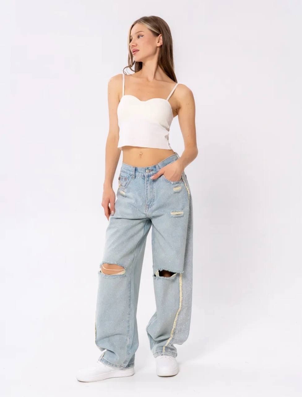 широкие джинсы y2k багги рваные stylers,джинсы женские,джинсы голубой,джинсы брюки,широкие джинсы