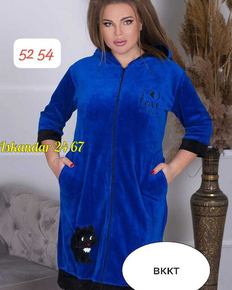 женский велюровый халат,халат велюровый больших размеров svetlan_ka 10339012,халат велюровый,женский халат,домашний велюровый халат