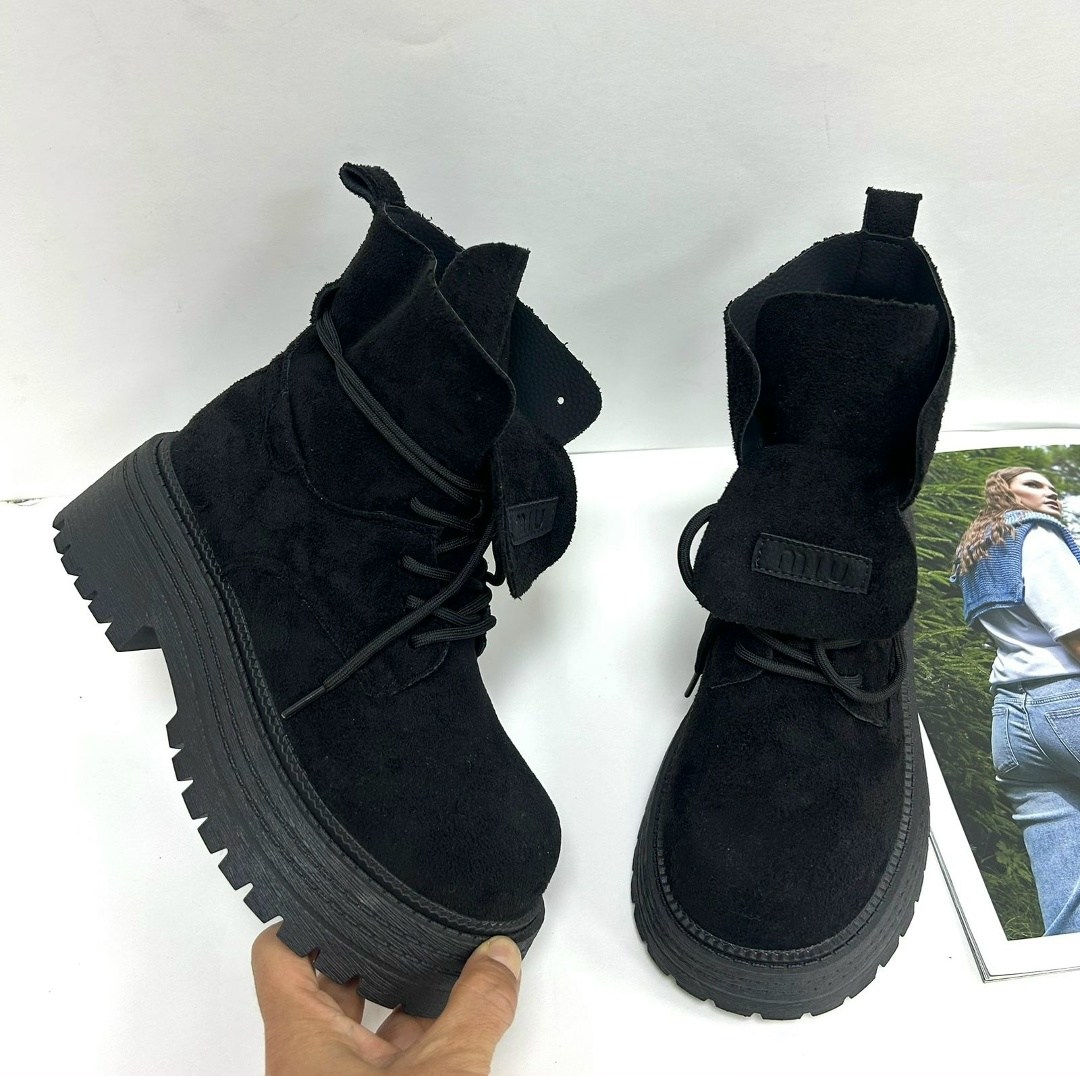 ,женские ботинки,ботинки замшевые miu miu, женская,замшевые ботинки