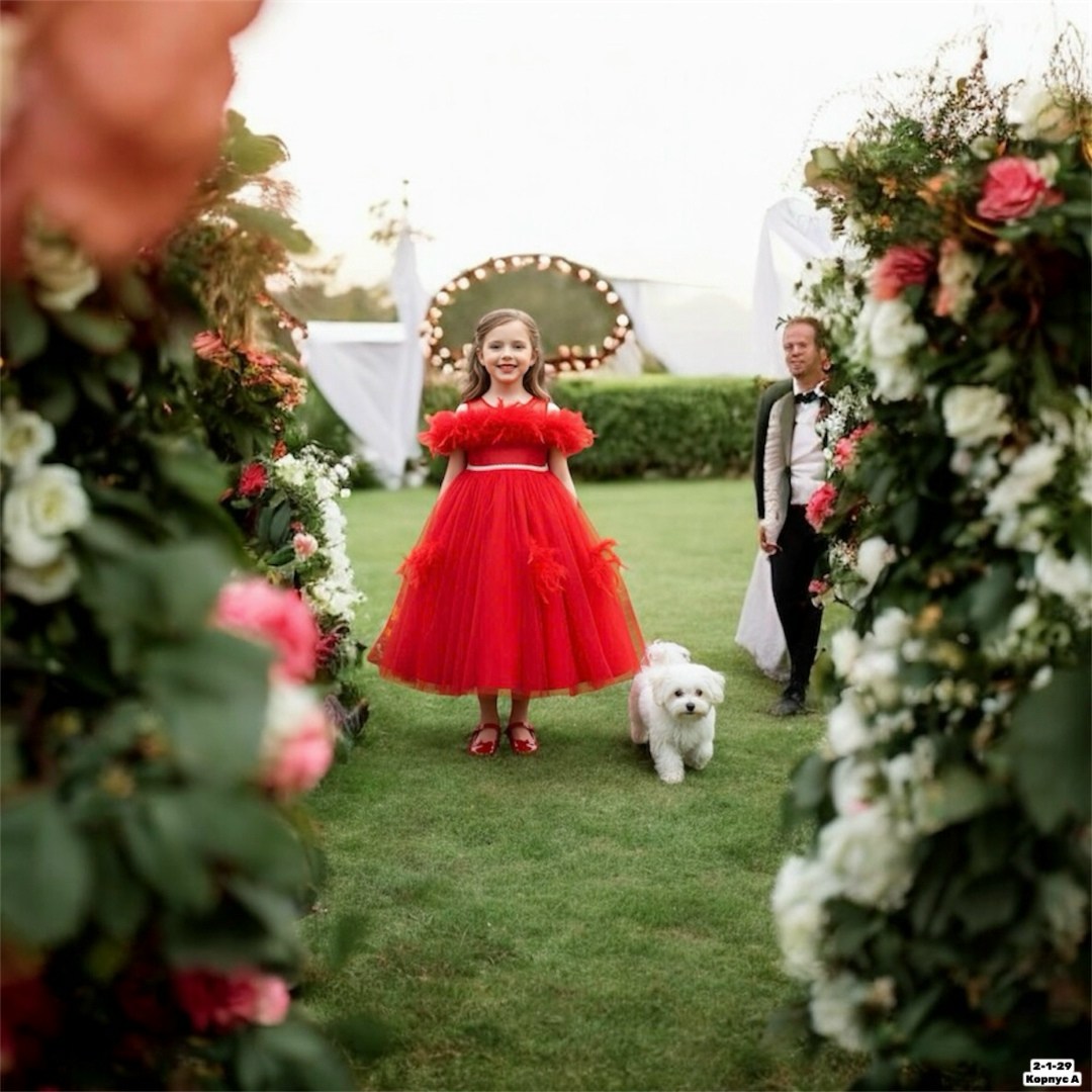 красное платье для девочки,платье нарядное на девочку,детская платье,детские платья для девочек,красное нарядное платье