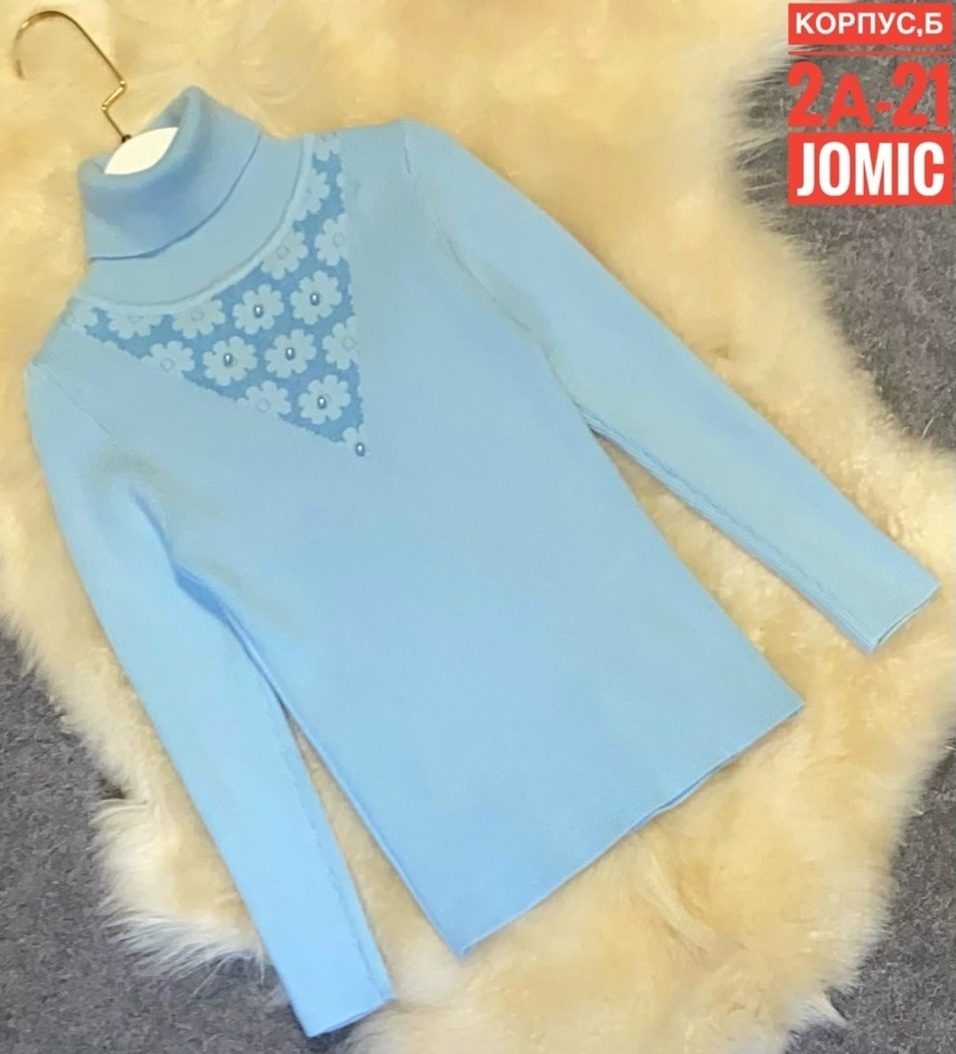 водолазка для девочек,водолазка,джемпер для девочек,голубая водолазка,блузка трикотажная