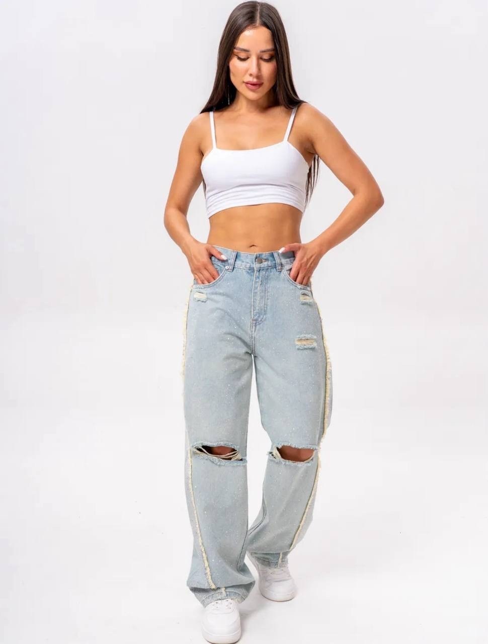 широкие джинсы y2k багги рваные stylers,джинсы женские,джинсы голубой,джинсы брюки,широкие джинсы