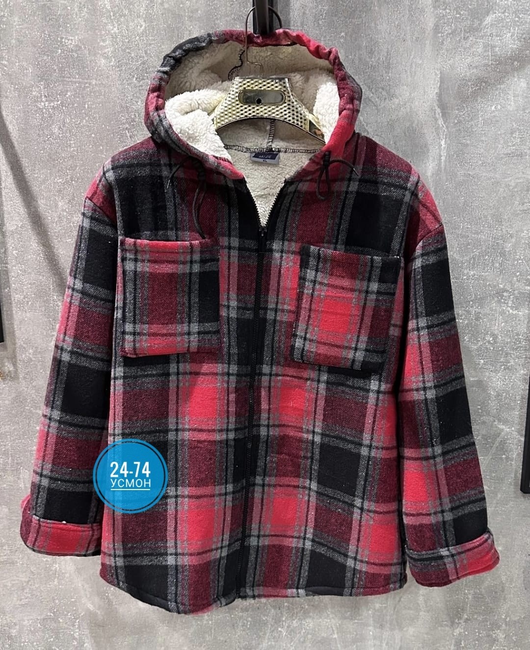 рубашка с капюшоном,теплая рубашка,рубашка теплая в клетку с капюшоном,теплая рубашка с капюшоном,рубашка в клетку теплая