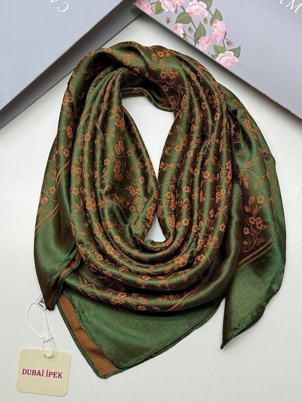 платок шелковый женский,платок шелковый однотонный 90х90см romasi,платки женские,платки шарф,шелковый платок