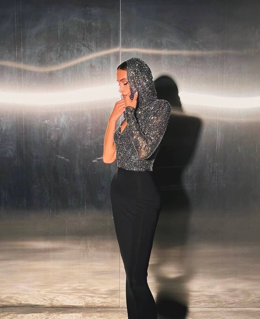 комбинезон с паетками вечерний,модная ,вечернее платье,блестящий комбинезон