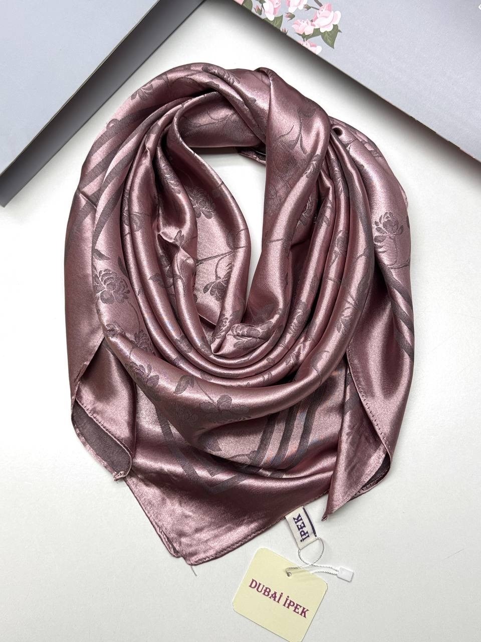 шелковый платок,платки женские,платок шелковый однотонный 90х90см romasi,платок шелковый однотонный,платок женский шелковый