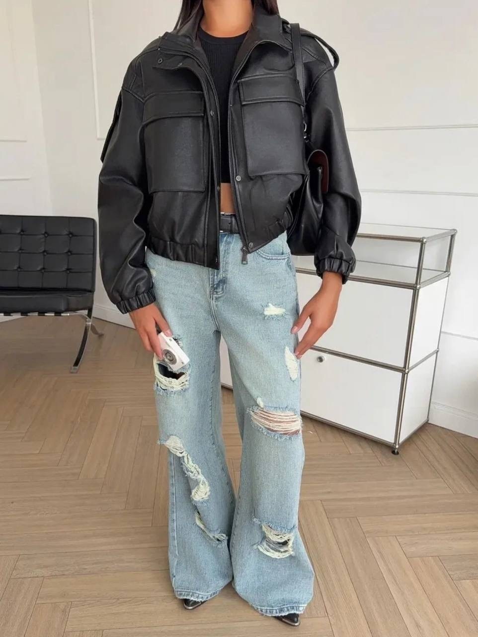 джинсы женские широкие,модная куртка,кожаная куртка,кожаная куртка женская
