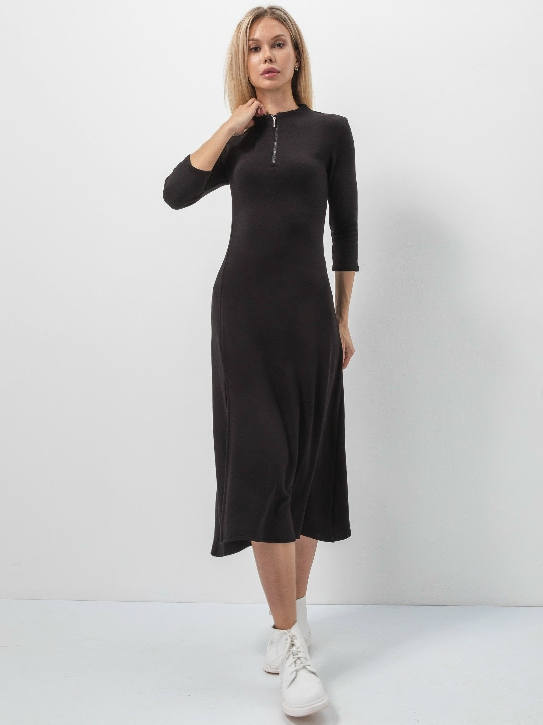 платье с разрезом,трикотажное платье,платье вязаное с разрезом,облегающее платье,женское платье