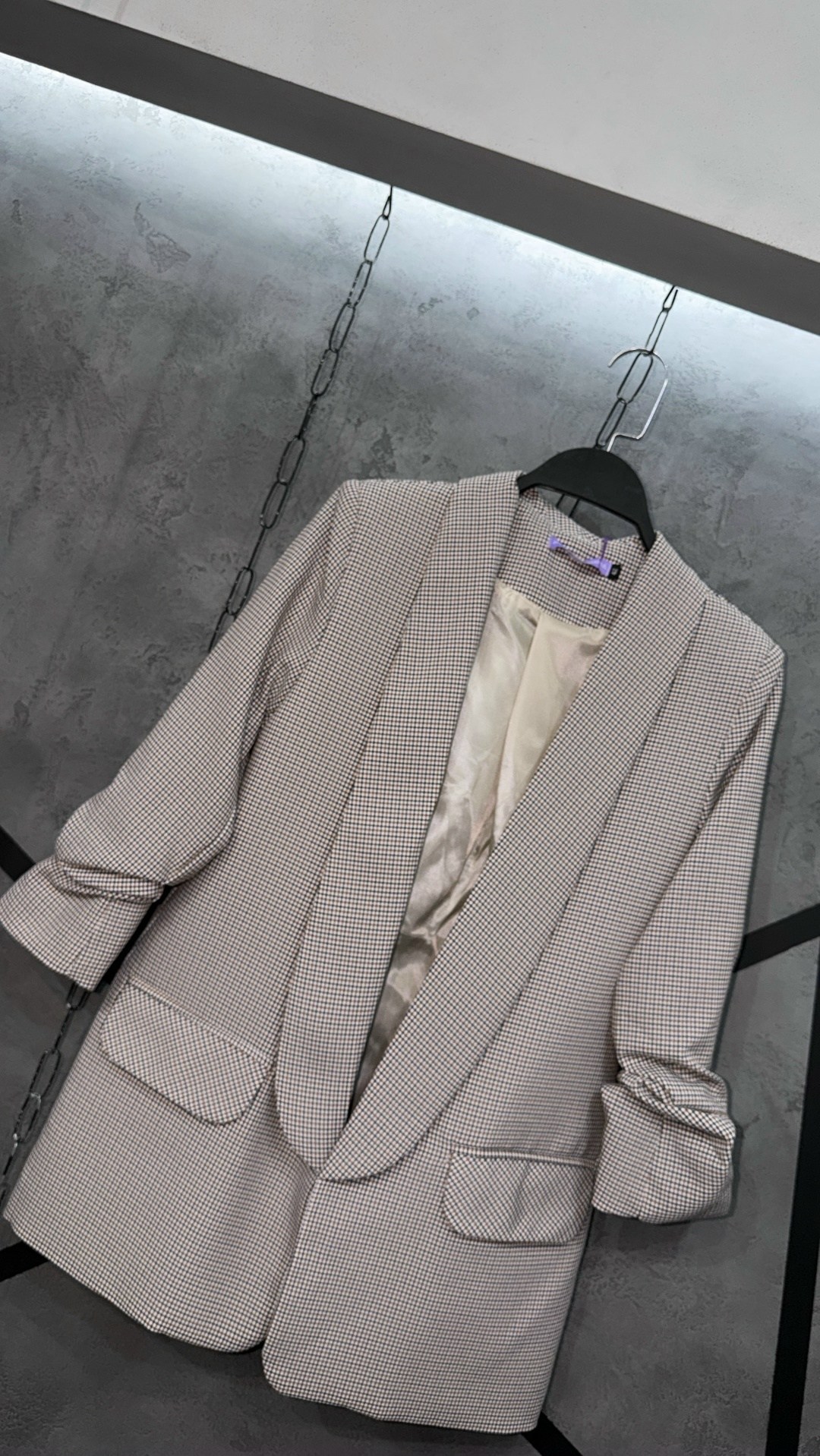 женский клетчатый шерстяной пиджак в стиле ретро,пиджак женский оверсайз в клетку,женский пиджак,пиджак milliant,пиджак повседневный