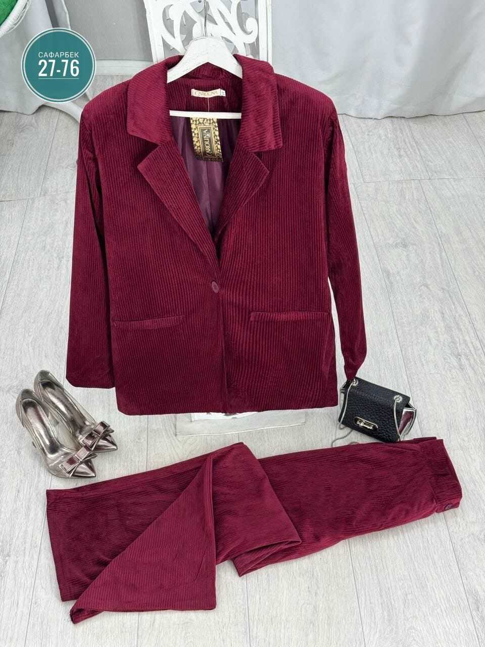 брючный костюм lakona 11468 винный,брючный костюм,eola 2667 бордовый жакет,костюм женский,брючный костюм женский