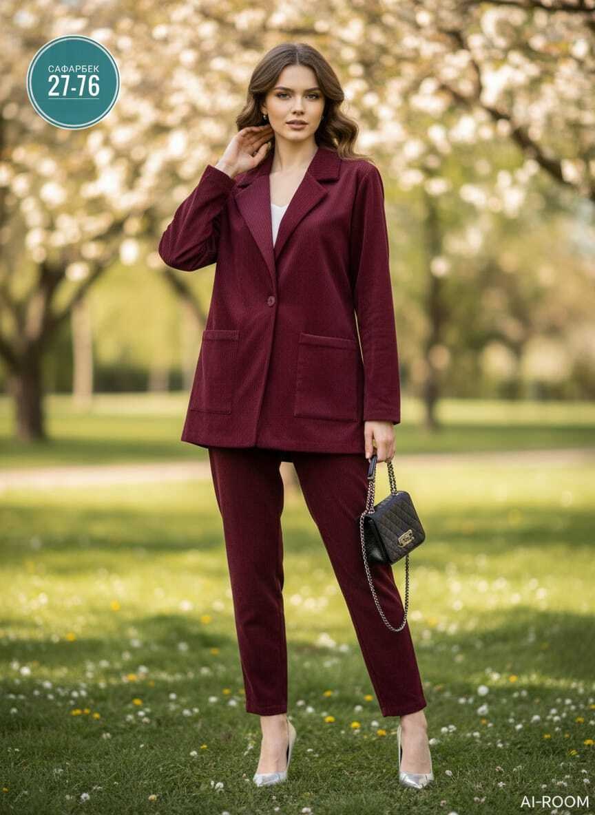 брючный костюм lakona 11468 винный,брючный костюм,eola 2667 бордовый жакет,костюм женский,брючный костюм женский