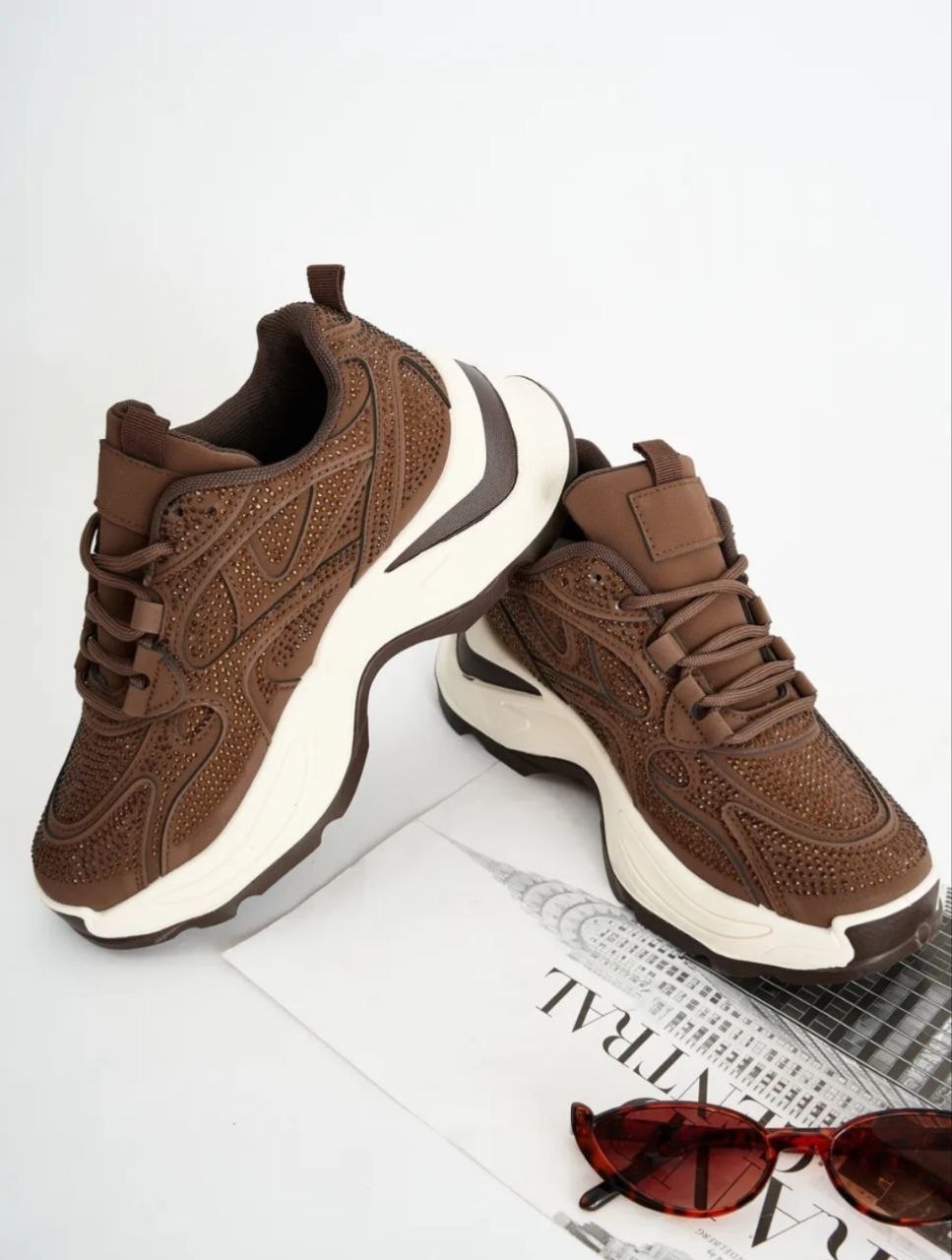 кроссовки женские толстые низкие коричневый hotwind,,кроссовки женские,кроссовки женские коричневые,повседневные кроссовки