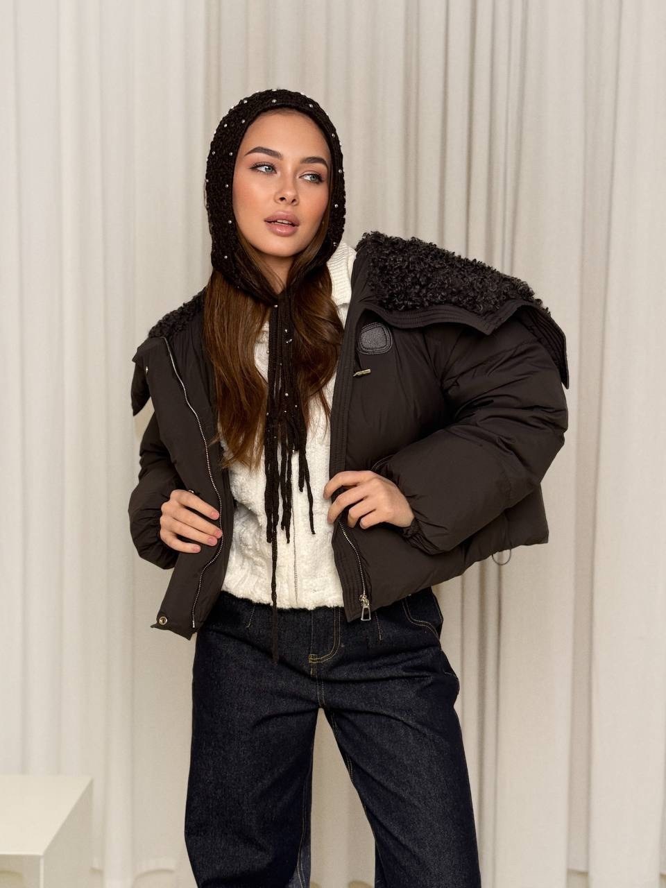 пуховик объемный,пуховик двусторонний,куртка женская,женский пуховик,куртка короткая