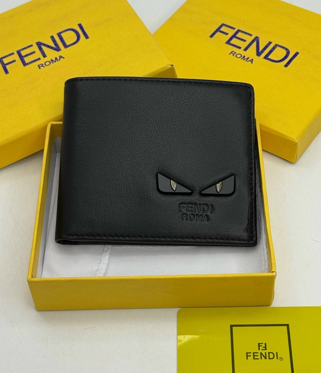 fendi кошелек,кошелек фенди с глазами,кошелек карманный,дизайнерский кошелек,кожаные кошельки