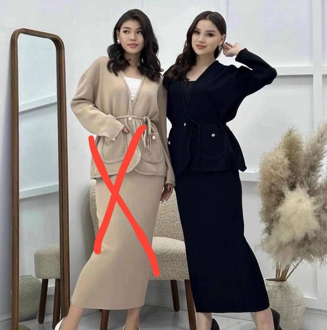 женский элегантный комплект из двух предметов,элегантные женские комплекты,костюм с кардиганом,трикотажный костюм