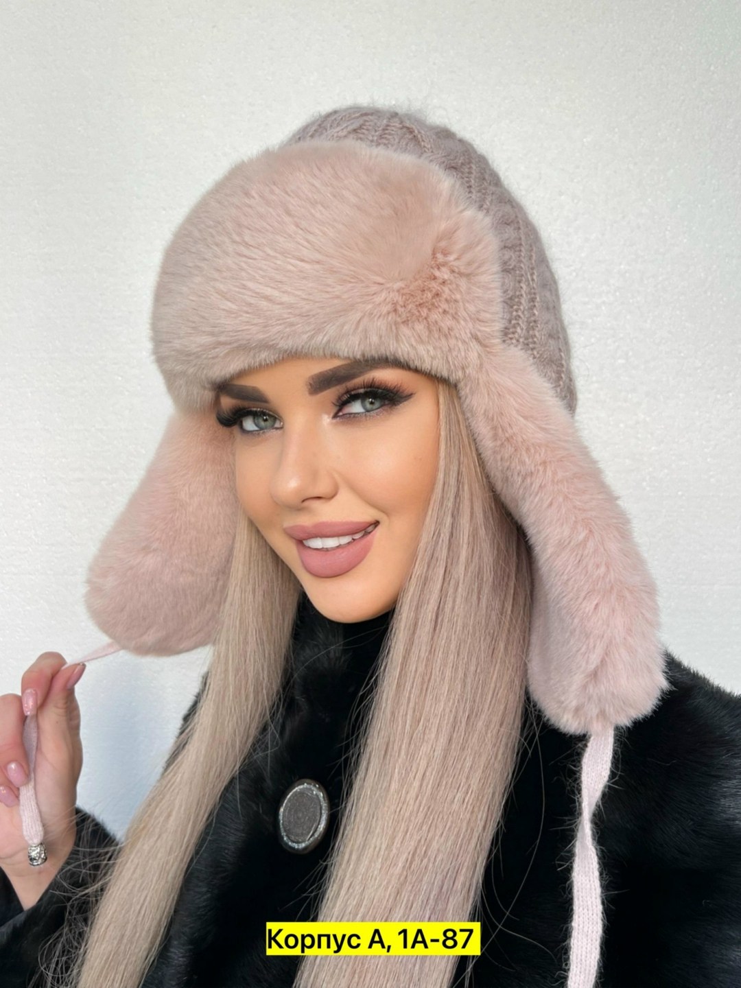 шапка-ушанка из меха норки,женская зимняя пушистая шапка ушанка из ангоры,шапка-ушанка из искусственного меха норки,шапка ушанка зимняя вязаная меховая из ангор,шапка mirca