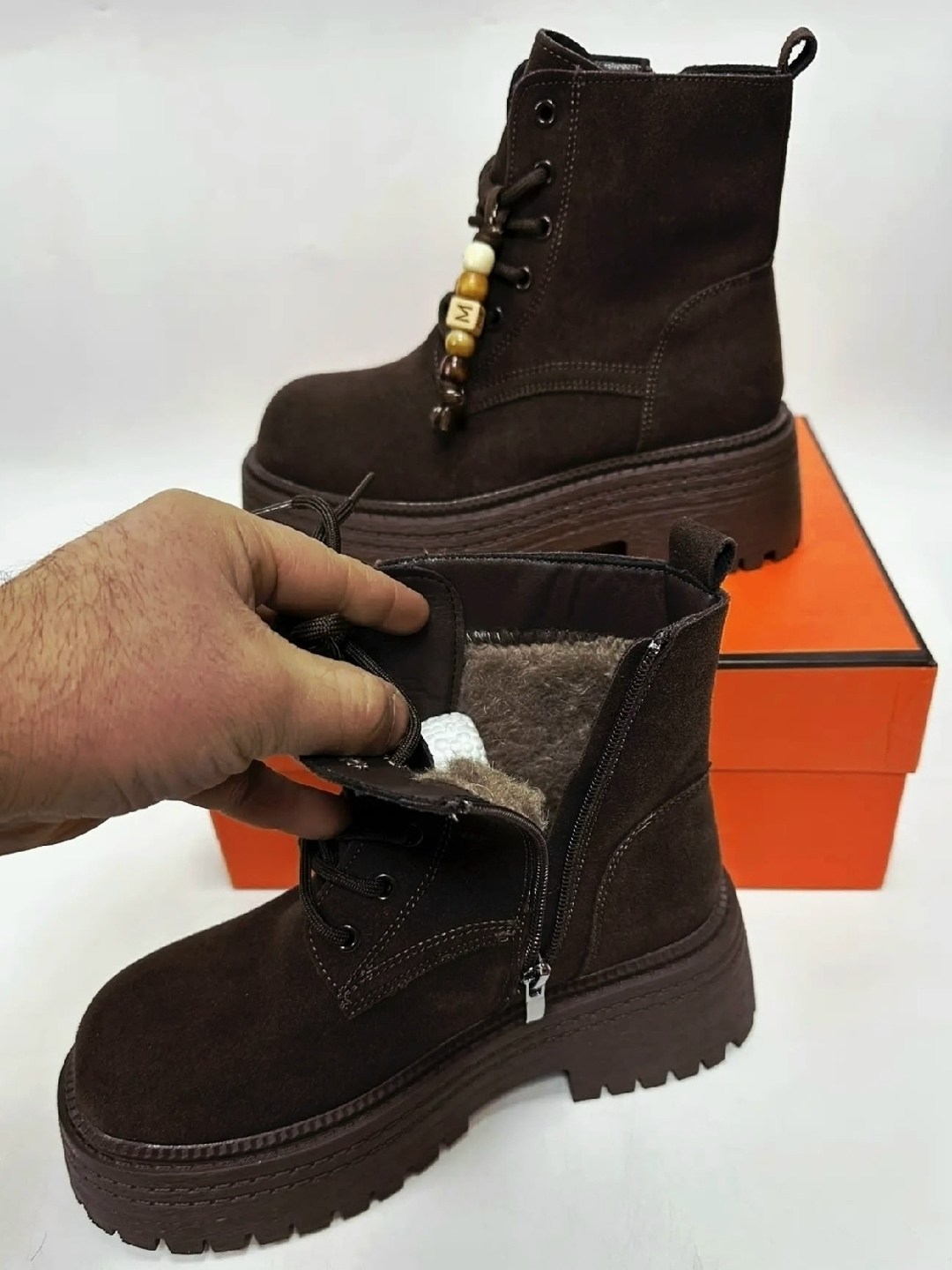 ,ботинки зимние balenciaga с крестом "chocolate",женские ботинки,женские зимние ботинки, женская