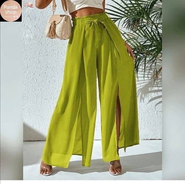 брюки палаццо женские на завязках,женские широкие брюки,шифоновые брюки прямые,широкие брюки,брюки свободные