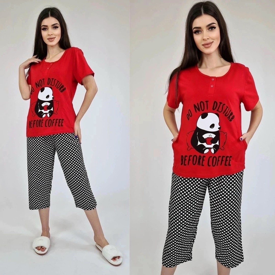 пижама хлопок женская,женская пижама,пижамы  30-78,пижама в цветочек,туника с бриджами