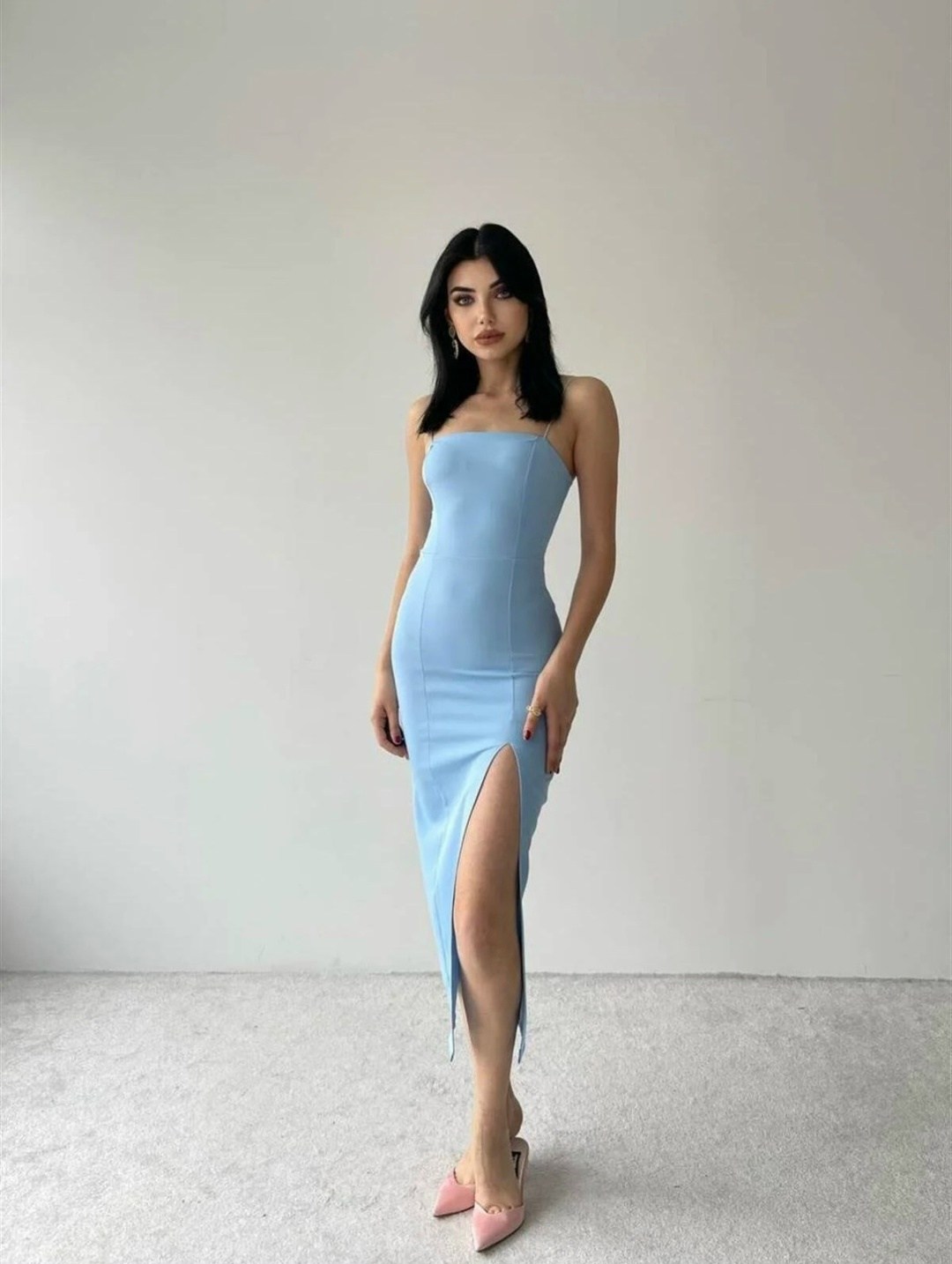вечернее платье,облегающее платье,платье,вечернее платье голубое,длинное платье с разрезом