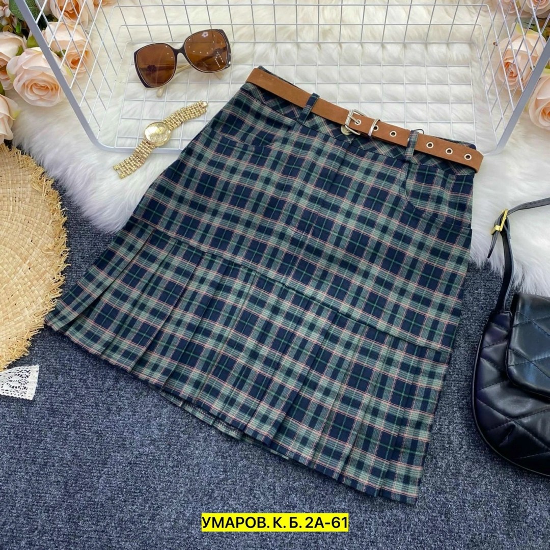 юбка женская,юбка из хб,юбка,женская клетчатая юбка,клетчатая юбка в складку