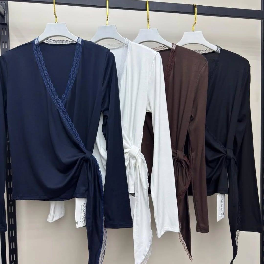 блузка элегантная,женская кофта,трикотажная блузка,джемпер с запахом,блуза