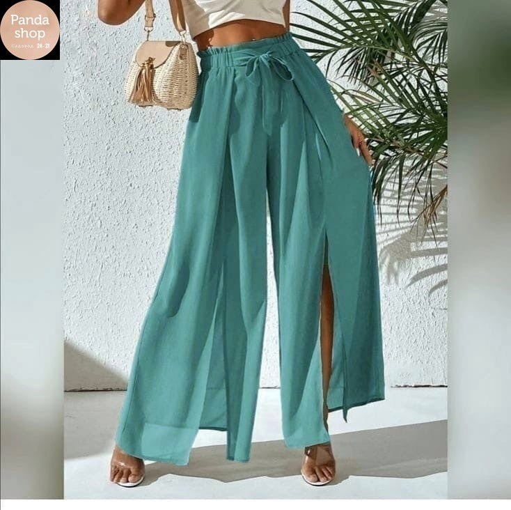 брюки палаццо женские на завязках,женские широкие брюки,шифоновые брюки прямые,широкие брюки,брюки свободные