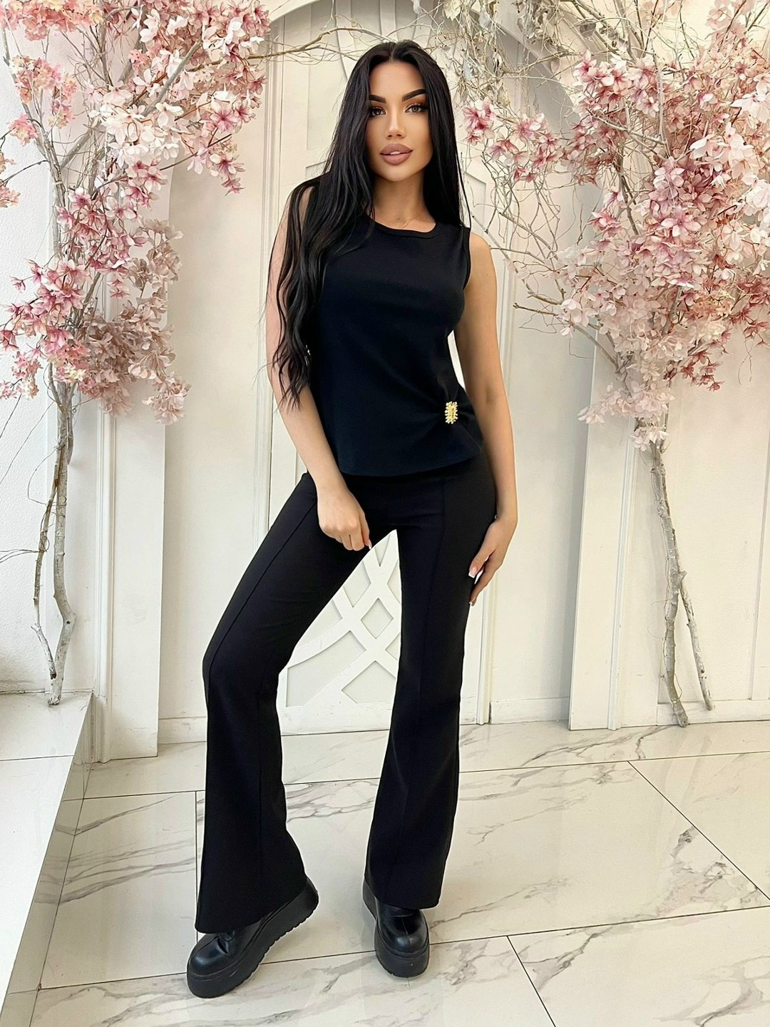 брюки женские,женская майка,брюки клёш,брюки клеш женские,женский костюм