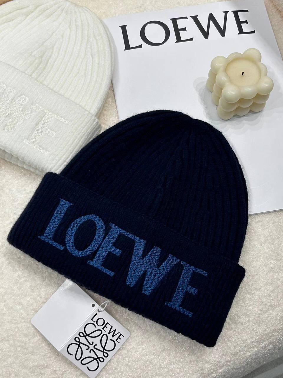 шапка loewe,шапка loewe для мужчин,шапка loewe шерстяная унисекс,шапка-бини вязаная эластичная loewe,вязаная шапка loewe