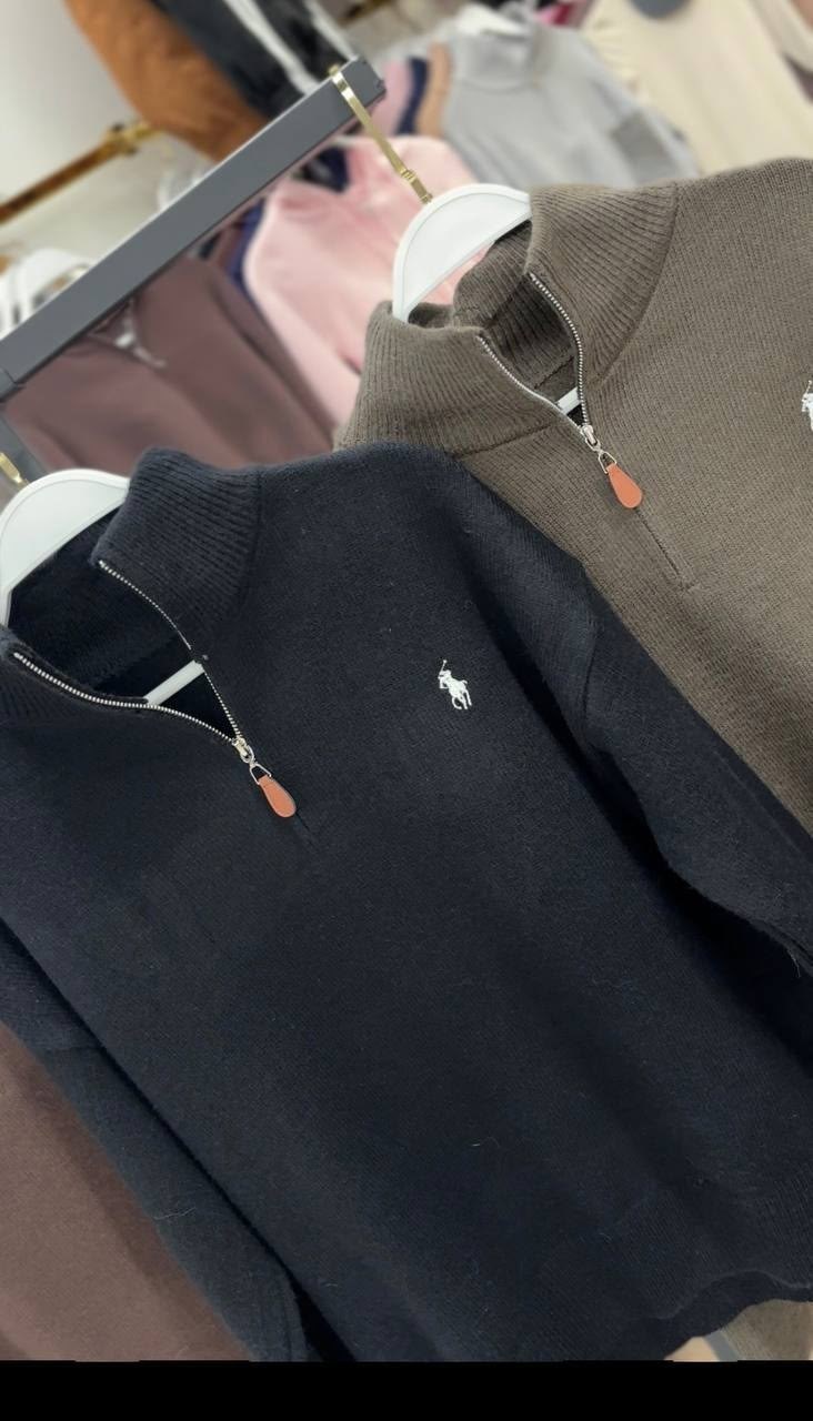 трендовый джемпер на молнии dina style,женская кофта,кофта теплая,кофта кашемир,свитер поло с горлом на молнии m.triffany