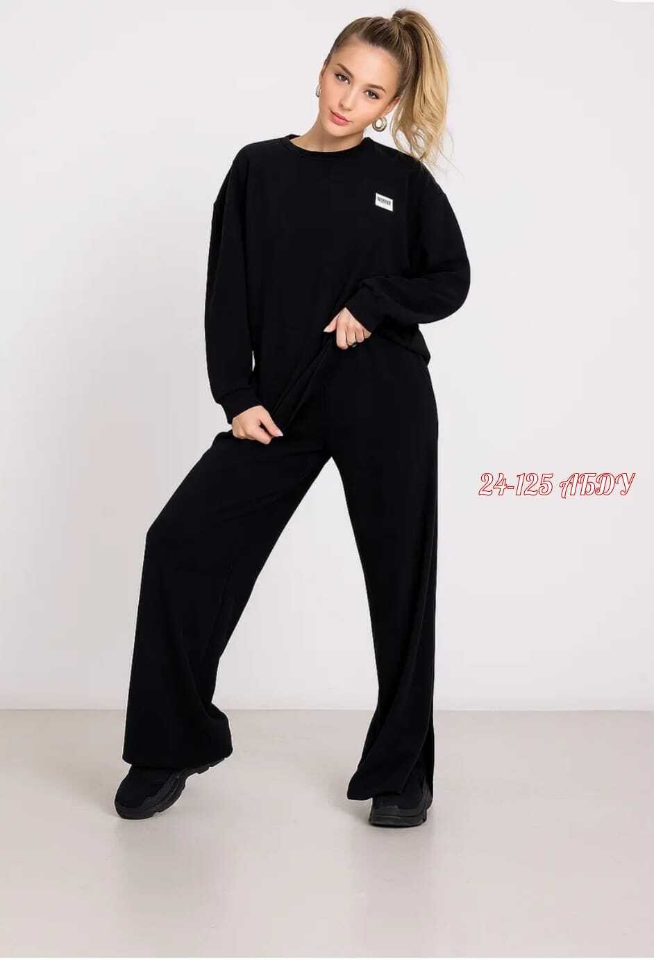 костюм женский,костюм женский трикотажный,костюм женский elenatex к-228 черный 54 ru,костюм с брюками,черный костюм женский