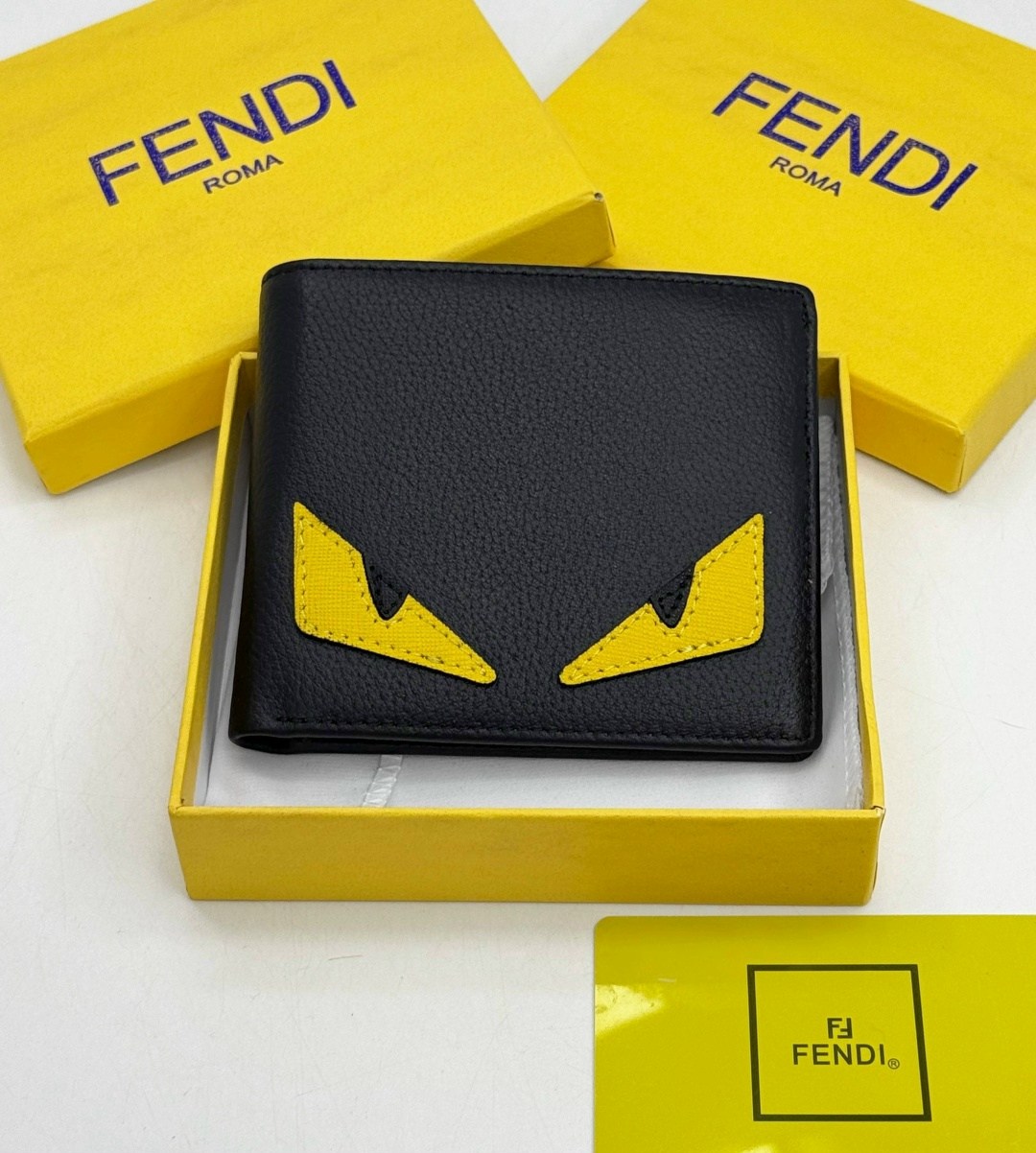 fendi кошелек,кошелек фенди с глазами,кошелек карманный,дизайнерский кошелек,кожаные кошельки