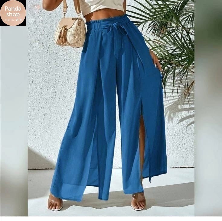 брюки палаццо женские на завязках,женские широкие брюки,шифоновые брюки прямые,широкие брюки,брюки свободные