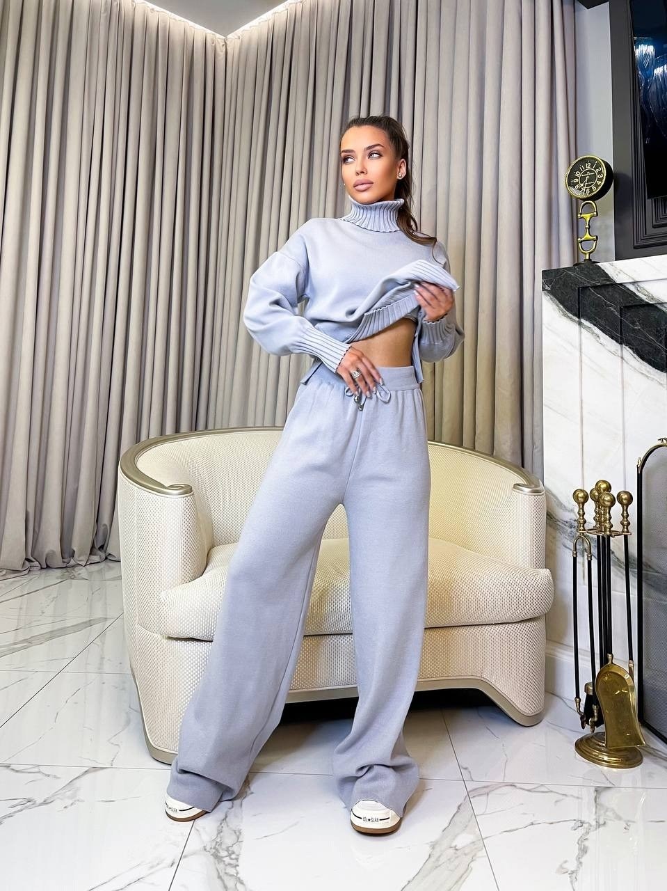 костюм теплый трикотажный с брюками lucky fashion,костюм трикотажный,костюм вязаный с брюками,костюм теплый трикотажный с брюками,костюм трикотажный женский