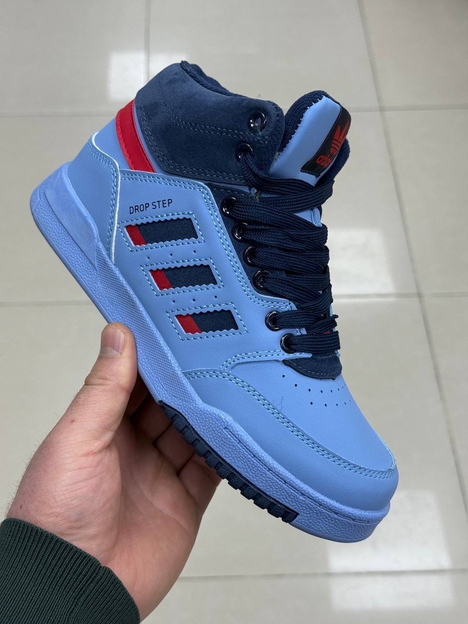 зимние кроссовки adidas,кроссовки и кеды adidas drop step выс бел чер зим,крос adidas drop step выс бел чер зим 2102-5,,мужские зимние кроссовки adidas