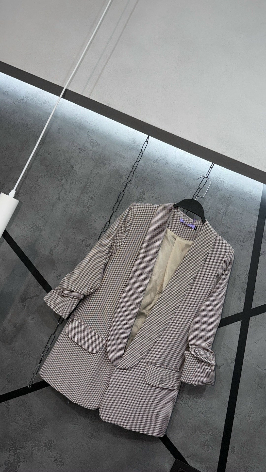 женский клетчатый шерстяной пиджак в стиле ретро,пиджак женский оверсайз в клетку,женский пиджак,пиджак milliant,пиджак повседневный