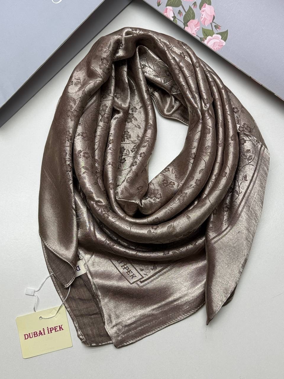 платок шелковый женский,платок шелковый однотонный 90х90см romasi,платки женские,платки шарф,шелковый платок