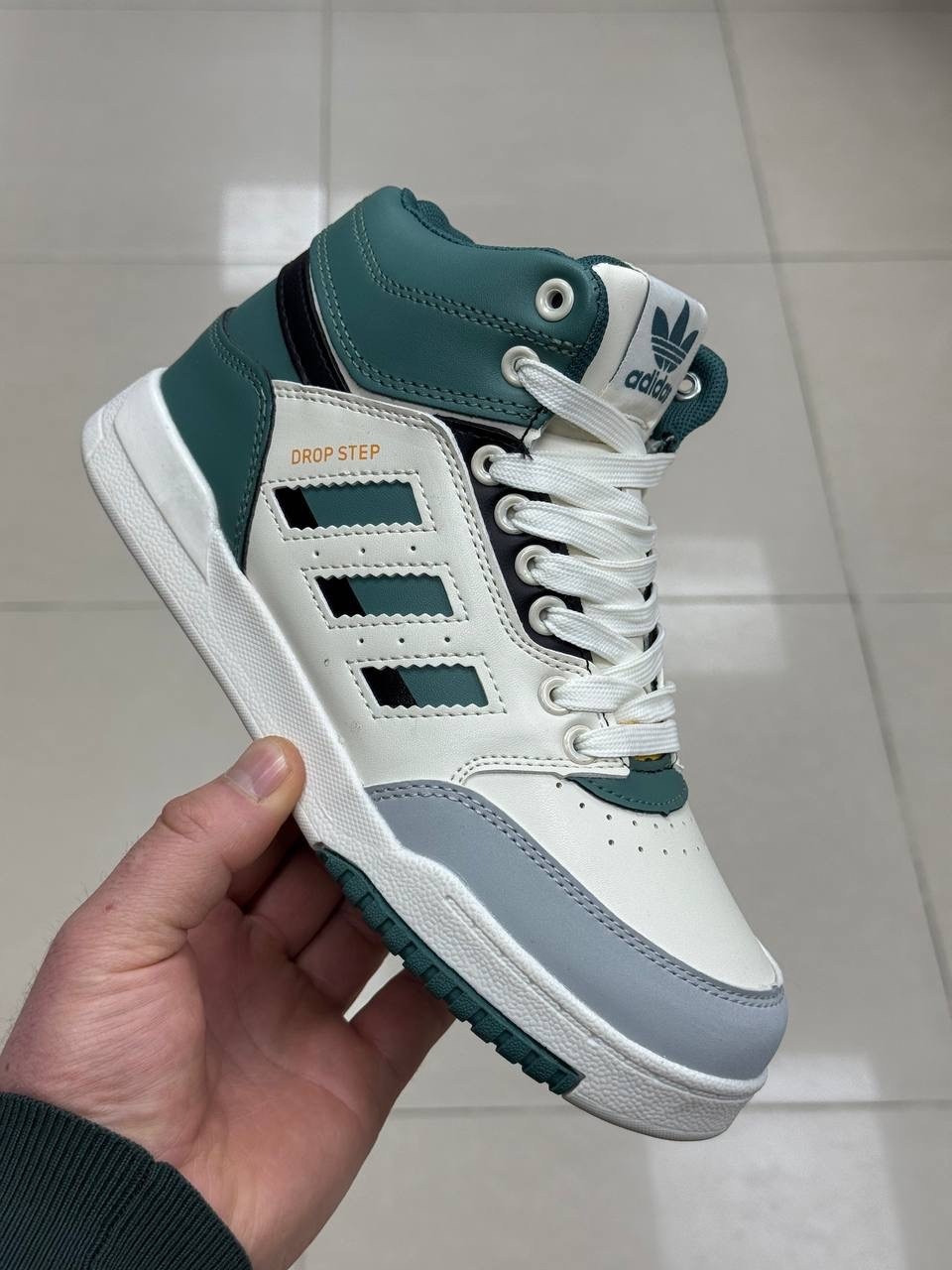 зимние кроссовки adidas,кроссовки и кеды adidas drop step выс бел чер зим,крос adidas drop step выс бел чер зим 2102-5,,мужские зимние кроссовки adidas