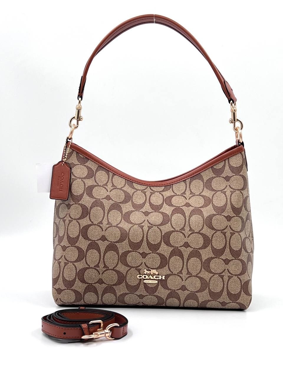 сумка женская coach,сумка coach,laurel coated canvas плечевая сумка кроссбоди большая женская сумка maple coach,сумка coach коричневая,coach сумка на плечо